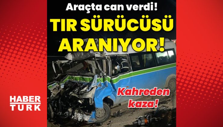 Araçta can verdi! TIR sürücüsü kaçtı!