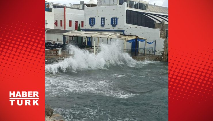 Bodrum’da feribot seferlerine fırtına engeli