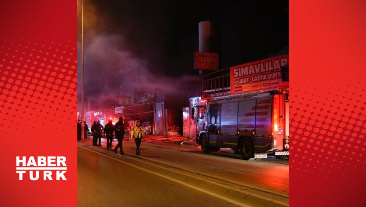 Geri dönüşüm atölyesindeki yangın söndürüldü