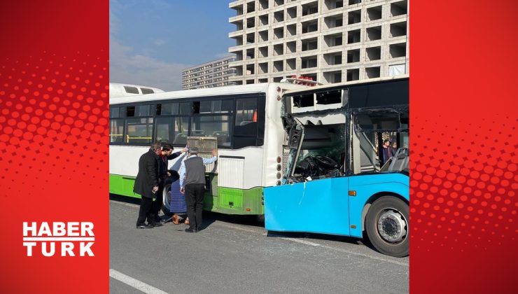 Halk otobüslerinin çarpıştığı kazada yaralılar var!