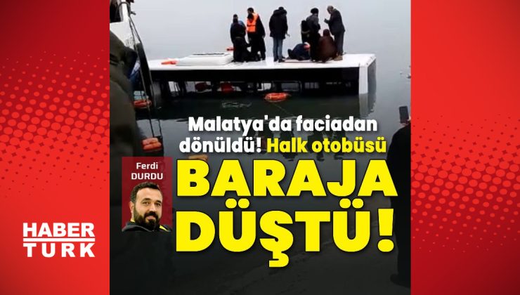 Halk otobüsü baraja düştü!