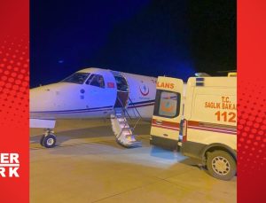 Jiyan bebek uçak ambulansla Ankara’ya getirildi