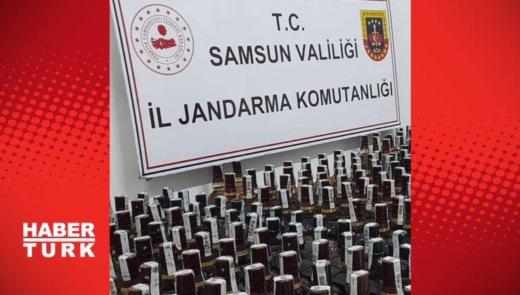 Samsun’da 288 litre kaçak içki ele geçirildi