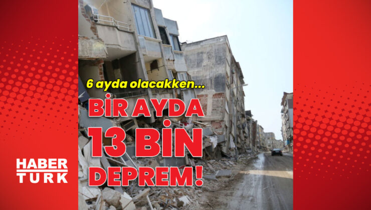 1 ayda 13 bin deprem!