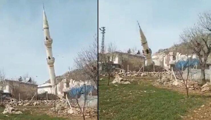 Diyarbakır’da hasarlı cami minaresi kontrollü yıkıldı