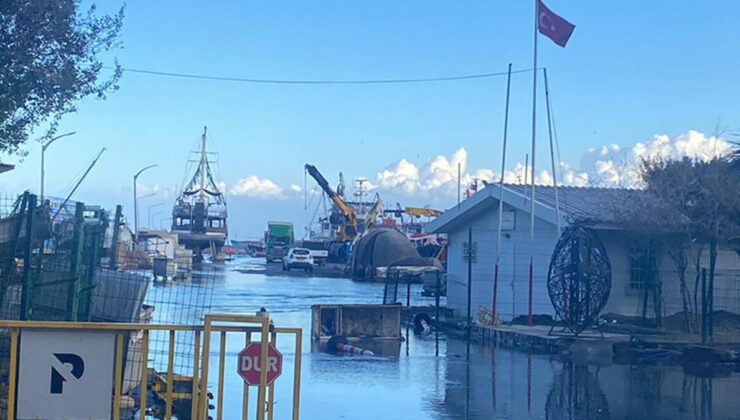 İskenderun’da deniz seviyesi yükseldi… İşte nedeni