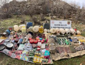 Mardin’de sığınakta PKK’ya ait mühimmat ele geçirildi