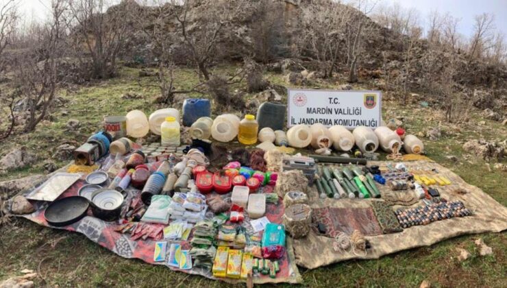 Mardin’de sığınakta PKK’ya ait mühimmat ele geçirildi