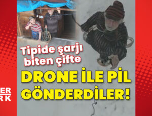 Tipide şarjı biten çifte drone ile pil gönderdiler!