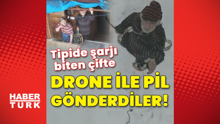 Tipide şarjı biten çifte drone ile pil gönderdiler!