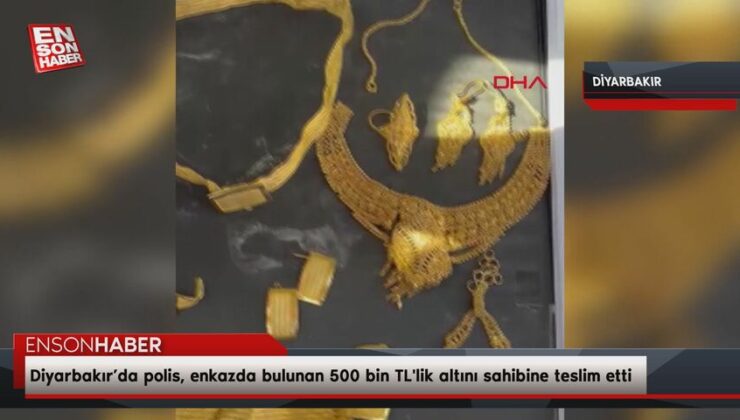 Diyarbakır’da polis, enkazda bulunan 500 bin TL’lik altını sahibine teslim etti