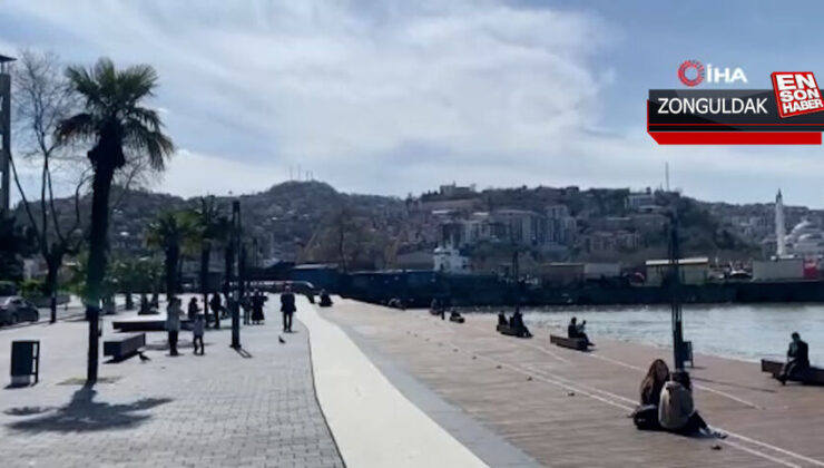 Zonguldak’ta sıcak havayı gören kıyıya koştu