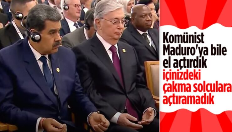 Ankara’daki yeni periyot merasimine katılan Nicolas Maduro, duaya eşlik etti