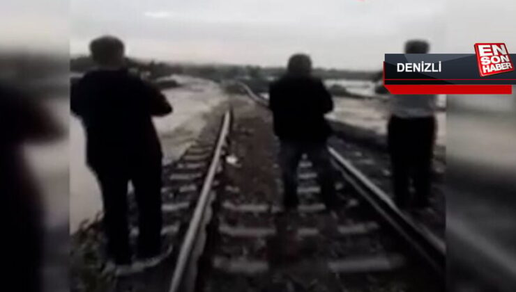 Denizli’de treni durdurup kazayı önlediler