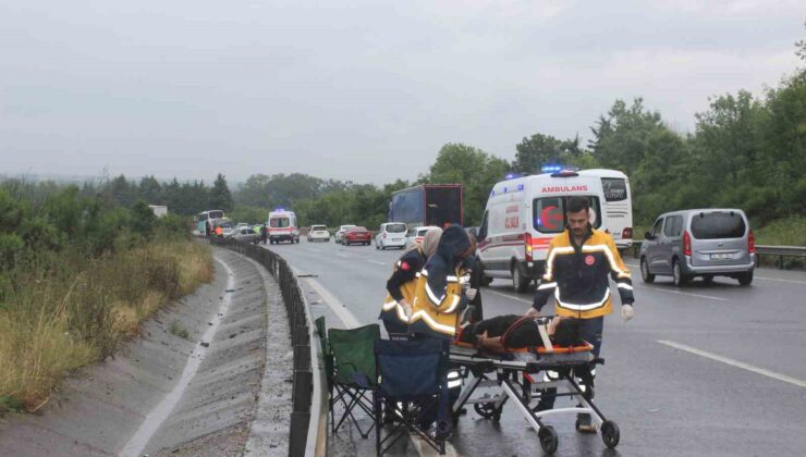 Düzce TEM Otoyolu savaş alanına döndü: 10 araç kazaya karıştı