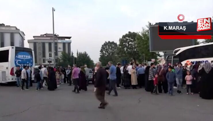 Kahramanmaraş’ta zelzele bölgesinden birinci hac kafilesi uğurlandı