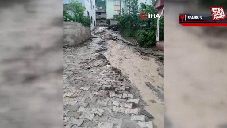 Samsun’da sağanak su baskınlarına sebep oldu