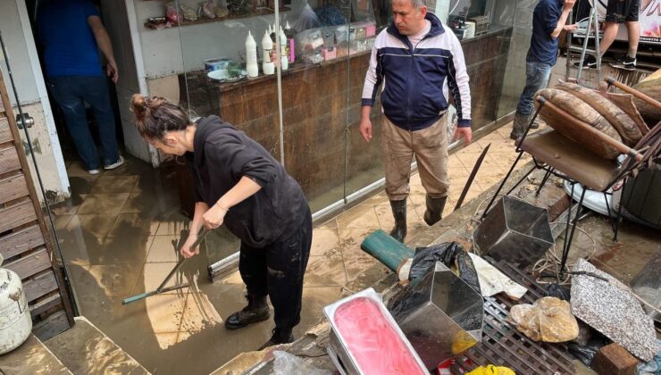 Sel suları çekildi, acı manzara ortaya çıktı