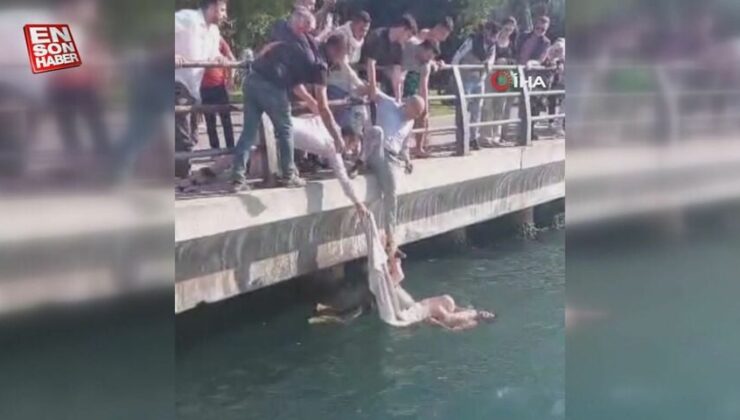 Üsküdar’da denize düşen çocuğa piknik örtüsüyle müdahale