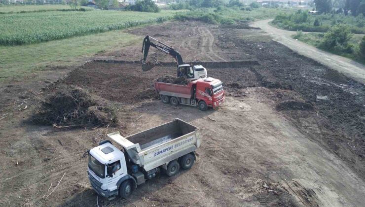 Cumayeri KSS için iş makineleri çalışmaya başladı