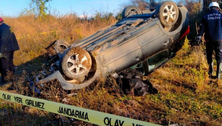 Otomobiliyle takla atan sürücü hayatını kaybetti