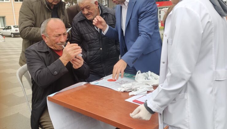 Glikoz düzeyi kan basıncı ve karbon monoksit ölçümü yapıldı