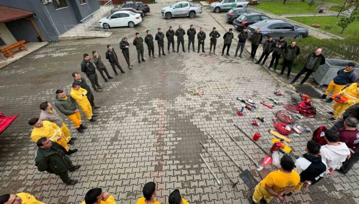 Ateş savaşçıları eğitimde