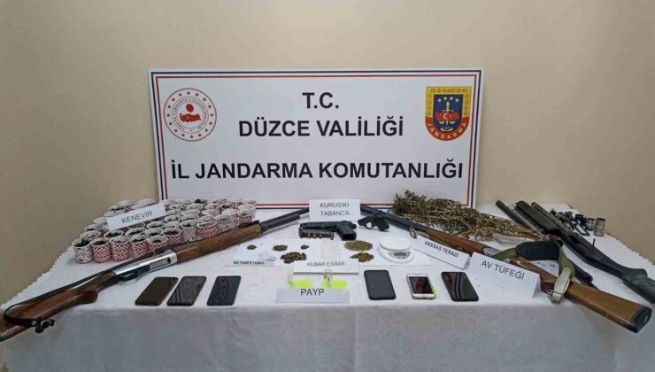 Düzce’de jandarmadan uyuşturucu operasyonu