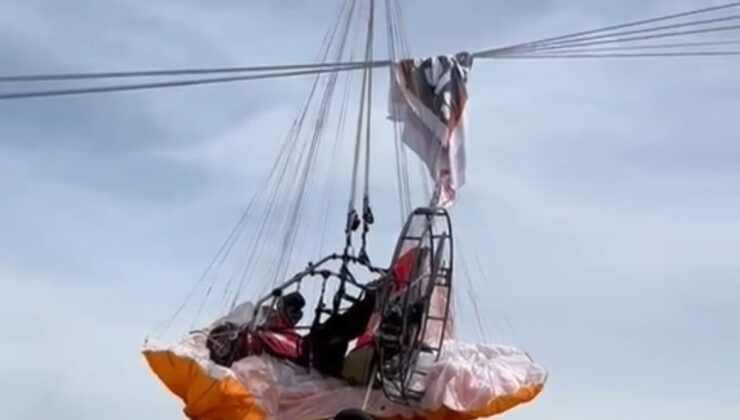 Havada seçim reklamı kaza ile sonuçlandı