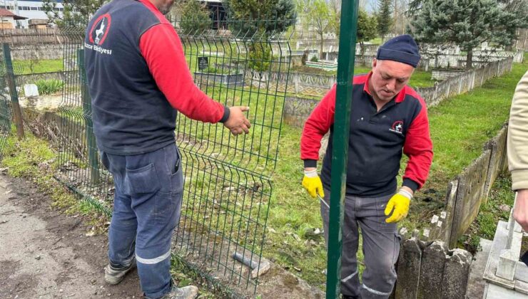 Konuralp merkez mezarlığında hummalı çalışma