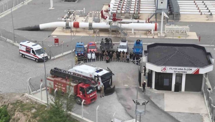 BOTAŞ’ın boru hatlarını koruma tatbikatı yapıldı