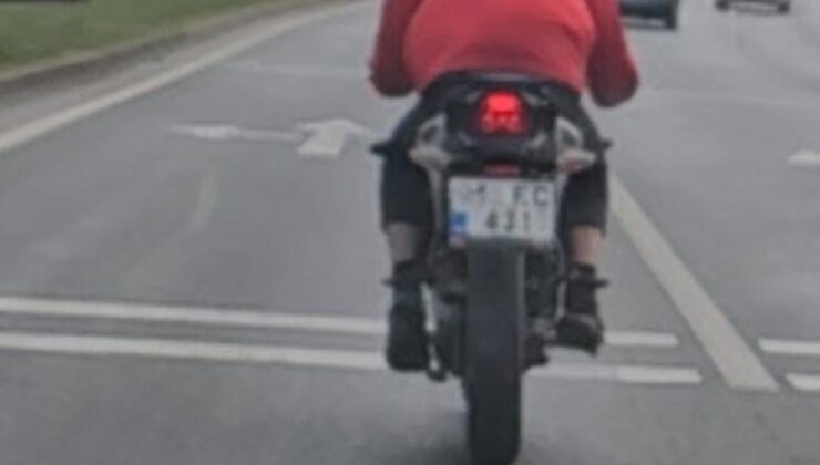 Dur ihtarına uymayan motosiklet sürücüsüne 48 bin lira ceza