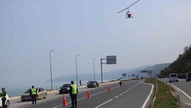 Jandarma’dan helikopter dronlu denetim