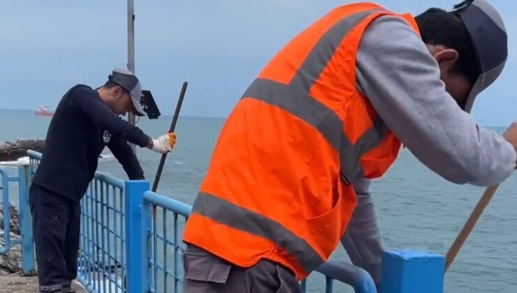 Kapuz Plajı’nda sezon hazırlıkları sürüyor