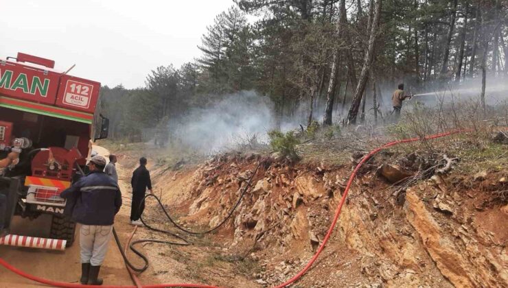 Örtü yangını büyümeden söndürüldü
