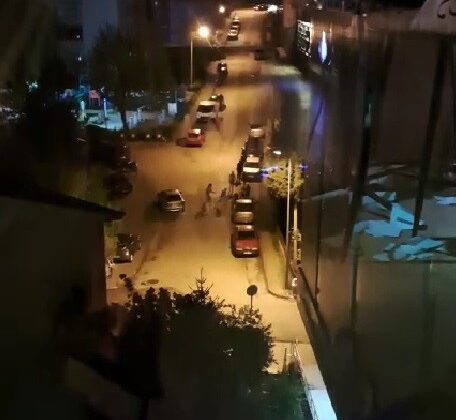 Safranbolu’da tekme tokat kavga anı kamerada
