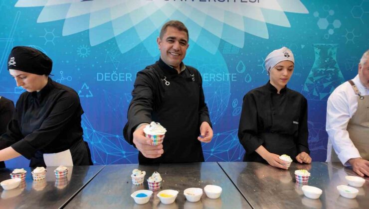 Vali Aslan mutfağa girdi çocuklar için kek yaptı