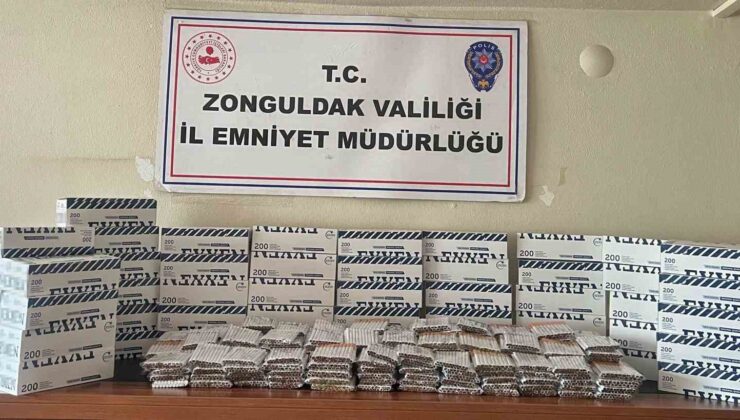 Zonguldak’ta 24 bin adet makaron ele geçirildi