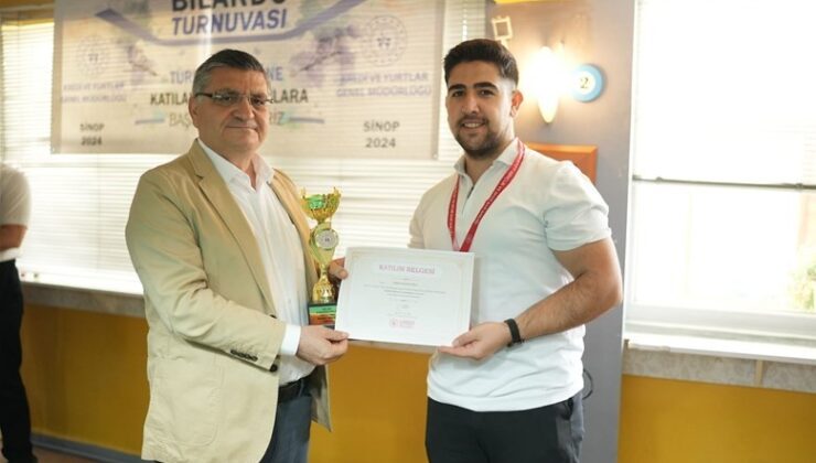 Bilardo turnuvasında Türkiye 3. oldu