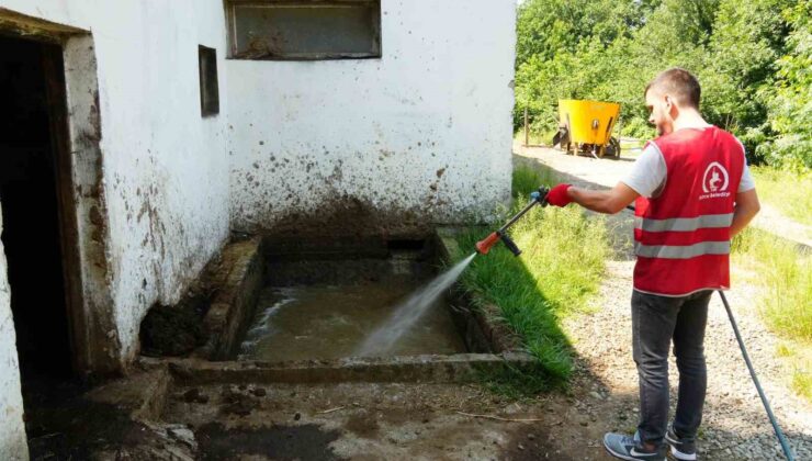 Düzce’de kuyu ve durağan su alanları ilaçlandı