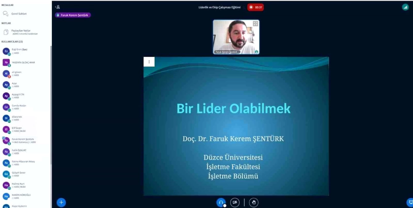 Düzce Üniversitesi’nde Liderlik ve Ekip Çalışması Eğitimi Düzenlendi