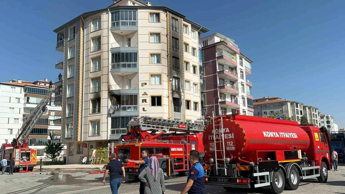 Konya Ereğli’de çıkan yangında 6 kişi hastanelik oldu