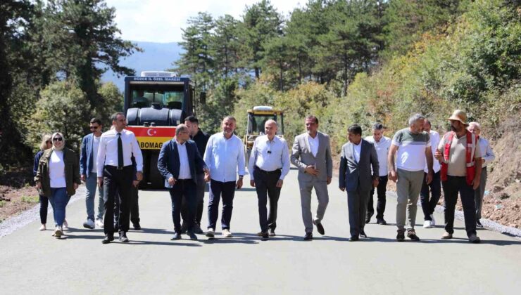 Başkan Özlü Korugöl yolu yapım çalışmalarını inceledi