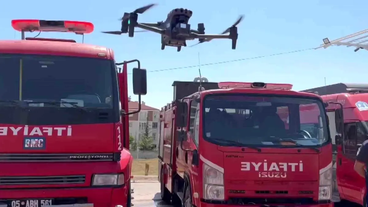 Merzifon İtfaiyesi, Dron Kullanarak Acil Müdahalelere Başladı