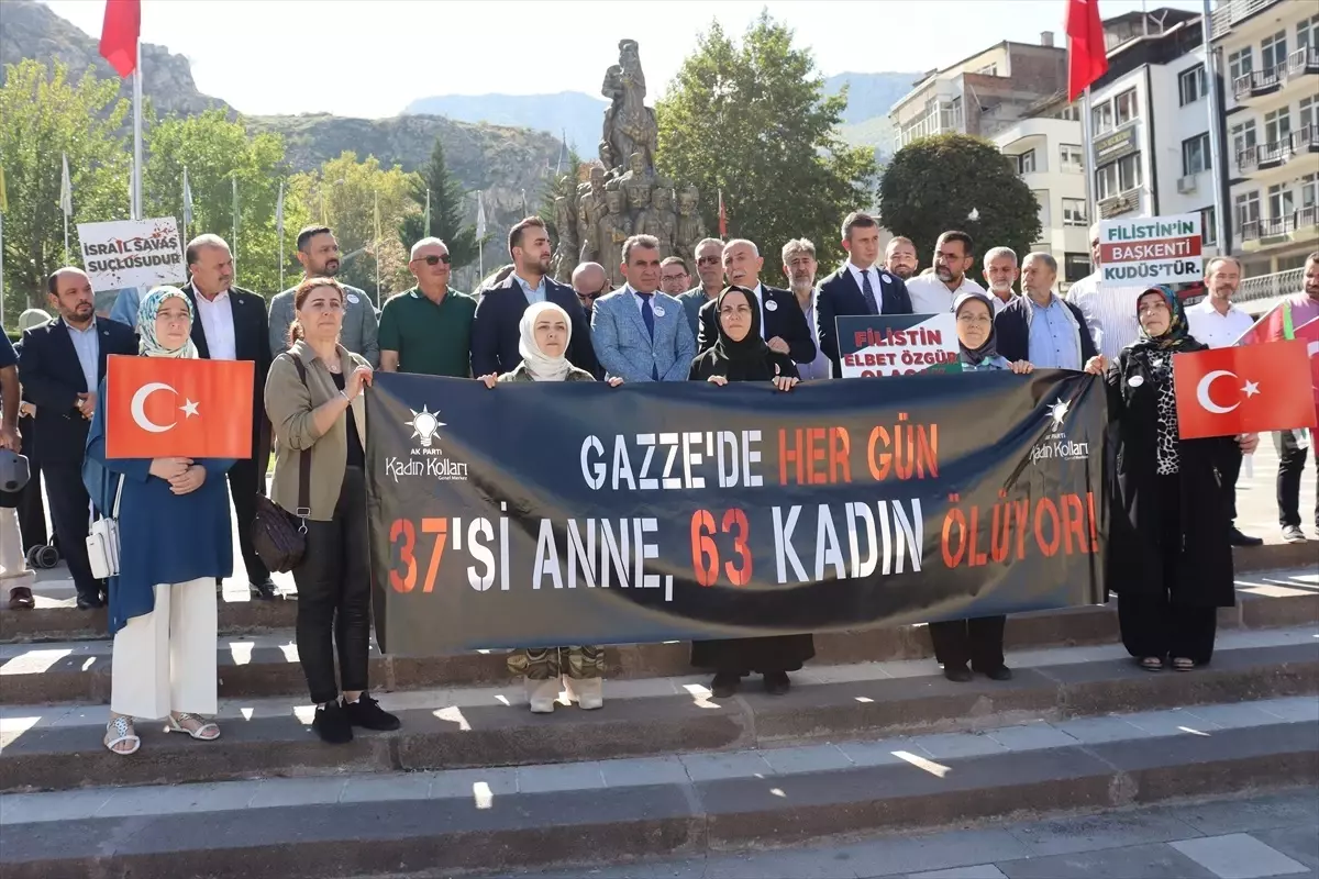 Çankırı ve Amasya’da İsrail’in saldırıları protesto edildi