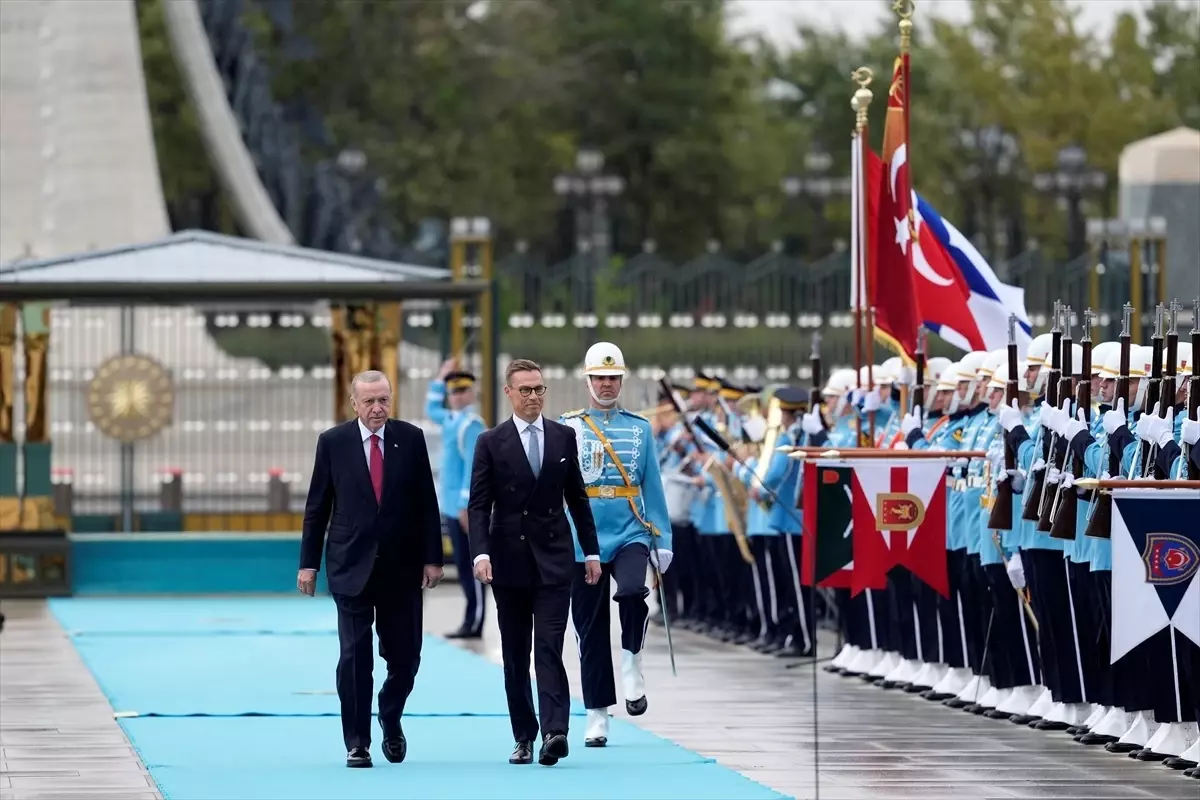 Erdoğan, Finlandiya Cumhurbaşkanı Stubb’u Karşıladı