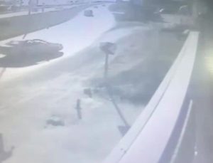 Zonguldak’ta takla atarak akaryakıt istasyonuna dalan otomobil 5’i çocuk 6 kişiyi yaraladı