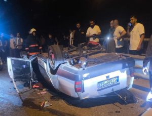 Zonguldak’ta otomobil takla atarak karşı şeride geçti: 1 ağır yaralı