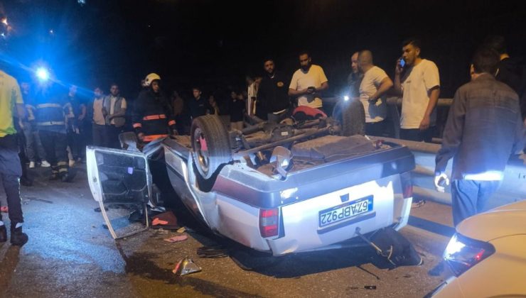 Zonguldak’ta otomobil takla atarak karşı şeride geçti: 1 ağır yaralı