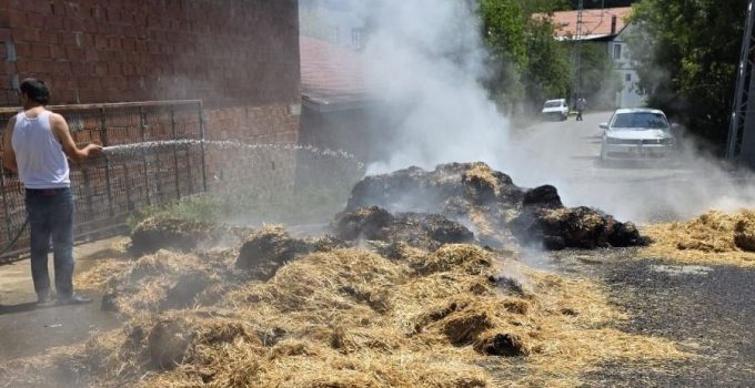 Zonguldak’ta saman yüklü tırda yangın